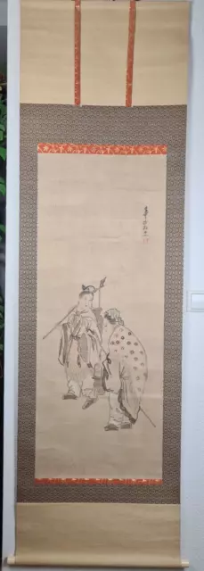 Japanisches Rollbild Kakemono Kakejiku Hanging Scroll Japan Gemälde 2 Woman 23