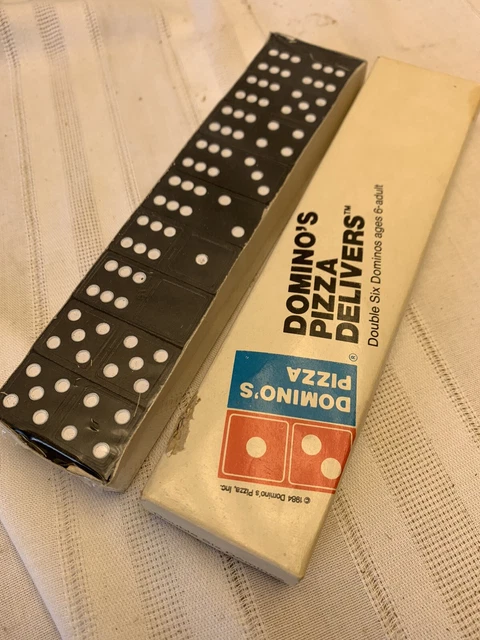 Domino's Pizza Delivers Double Six Dominos Promo Original Box Sealed VTG 1984