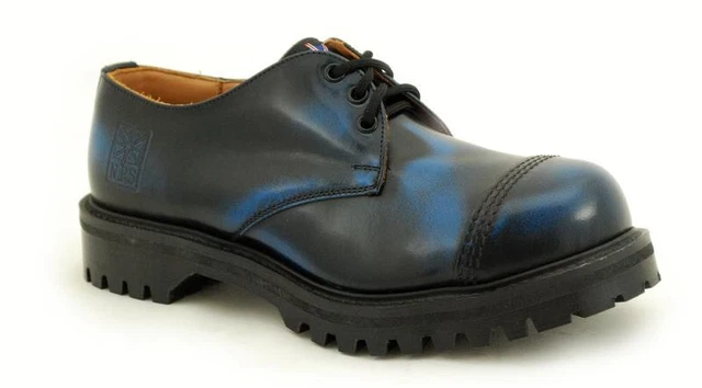 Chaussures Solovair NPS Fabriquées En Angleterre - Modèle 4 œillets 'Ben' En Cuir Gaucho Graissé Marron - Taille UK 12 (EU 47) - Neuf Dans Sa Boîte
