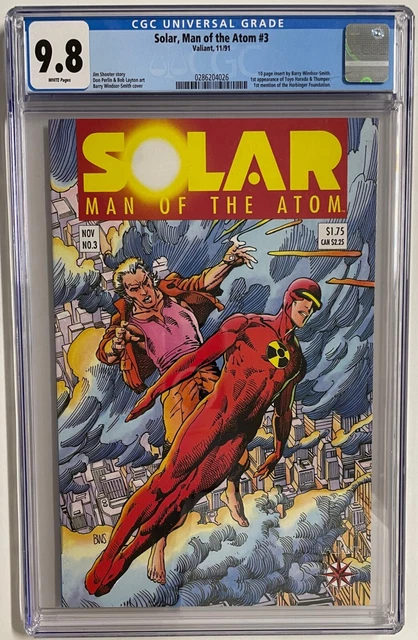Solar Man of the Atom (1991 Valiant) #3 CGC 9.8 White 1st Toyo Harada