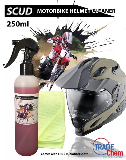 SCUD Specialist Motor Bike dégraissant casque + tissu microfibre GRATUIT