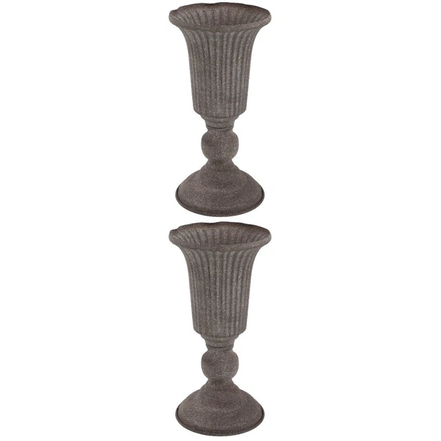 2x Urn Planter Flower Pot Iron Vintage Urn Planter Iron Flower Pot Flower Vase
