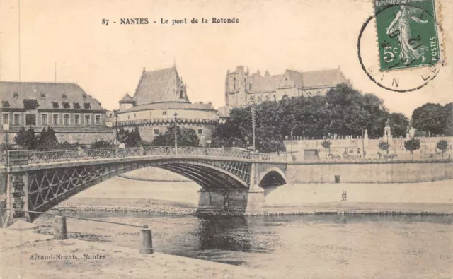 CPA-Nantes le pont de la Rotonde