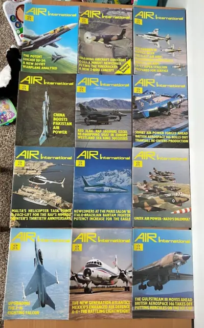 Lot 12 Air International Airplane Magazines Complete 1981 Year Jan-Dec Vol 20-21