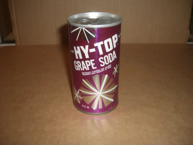 Hy-Top Grape Soda 12 OZ S/S Can 1970's Original