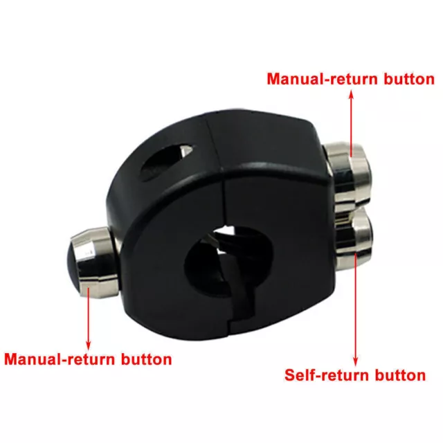 7/8" 22MM CNC Motorcycle Handlebar Black Switch Self Latch / Momentary Button GZ