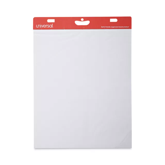 Universal Sugarcane Based Easel Pads, Unruled, 27 x 34, White, 50 Sheets, 2 Pads 2