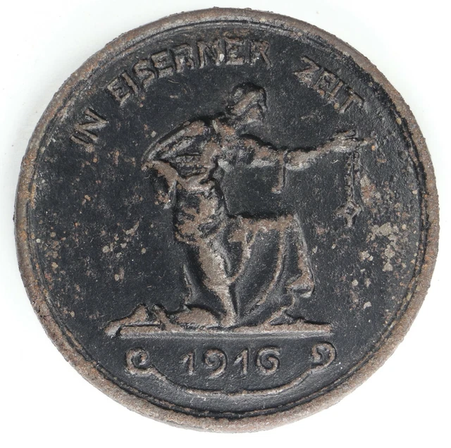 1916 German Gold For Iron Campaign Medal, In Eiserner Zeit, In Iron Times  WWI