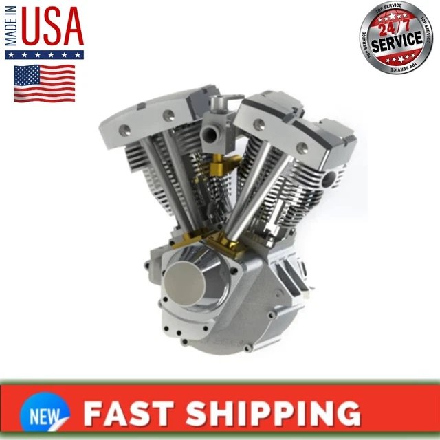 15.7CC MINI OHV Vtwin V2 Shovelhead Engine 4Stroke Aircooled