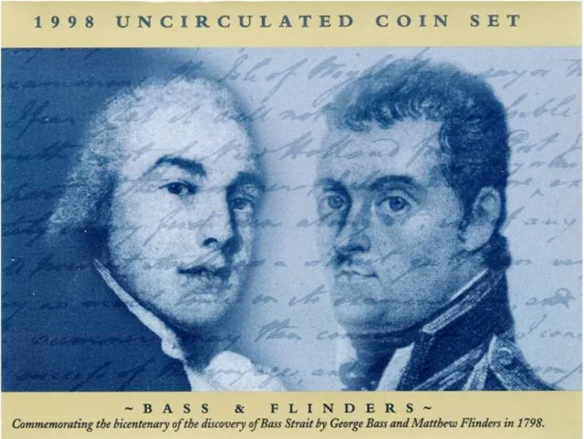 1998 Australia Uncirculated Coin Set Bass & Flinders RARE SET