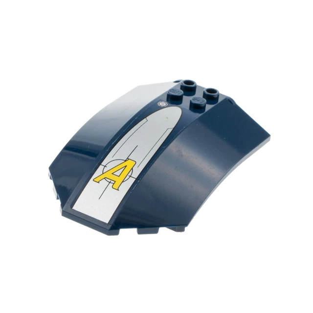 1x LEGO Windshield 8x6x2 Dark Blue Agents Logo 8971 x224pb010