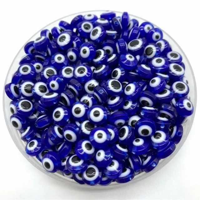 Lot de perles NAZAR mauvais oeil bleu pour collier bracelet bijoux EVIL EYE