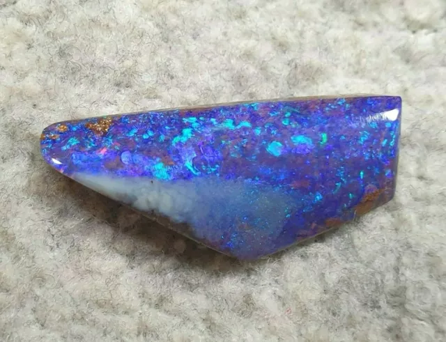 Top-Boulder-Opal Bleu-Vert - 9,30ct Haut Couleurs - Haut Brillant