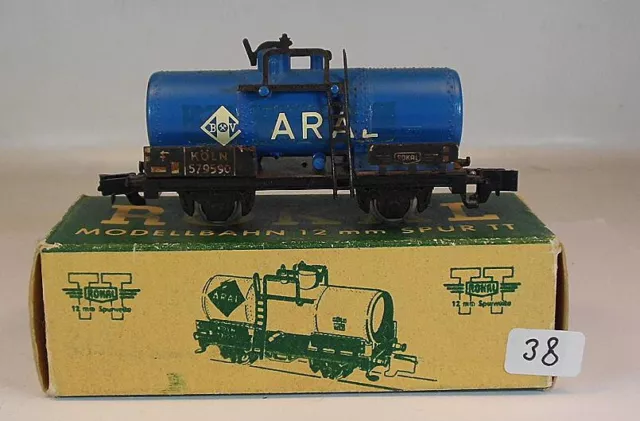 Rokal Spur TT 1/120 Nr. 00219 Kesselwagen ARAL 2-achsig der DB OVP #038