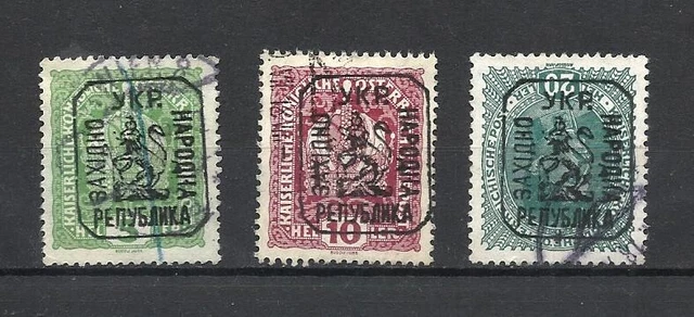 Poland 1919 WESTERN UKRAINE LWOW USED ,OVPT all  sig.