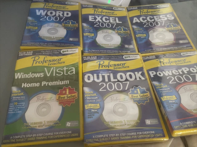 Professor  teaches.  6 x PC CD-ROM SEALED Incl, Access, PowerPoint, Outlook 2007