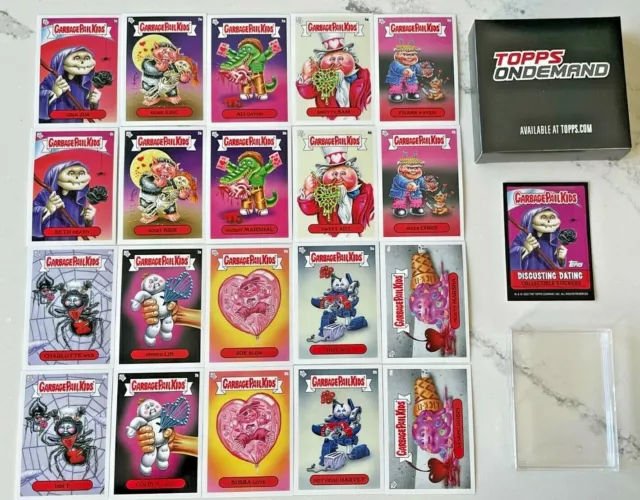 NEW Topps On-Demand 2022 Garbage Pail Kids DISGUSTING DATING 21-Card Sticker SET