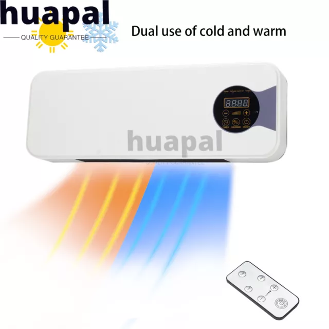1.5kW Electric Over Door Warm Air Curtain Fan Heater LED Digital Remote Control