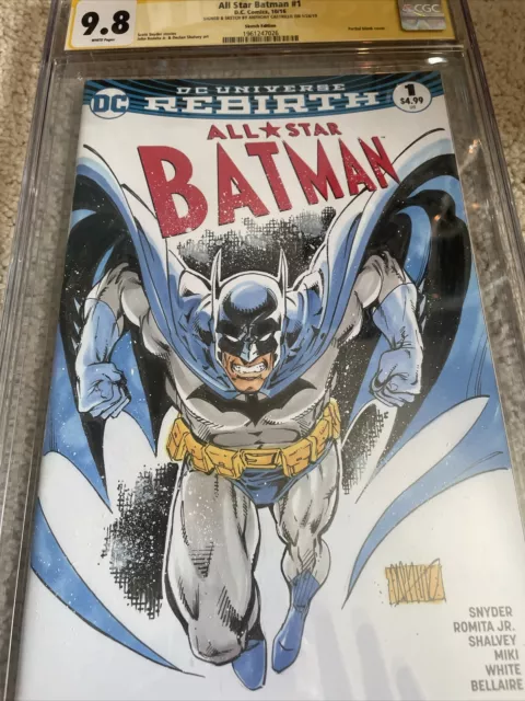 All Star Batman 1 DC Comics CGC SS 9.8 Signed & Sketched Anthony Castrillo