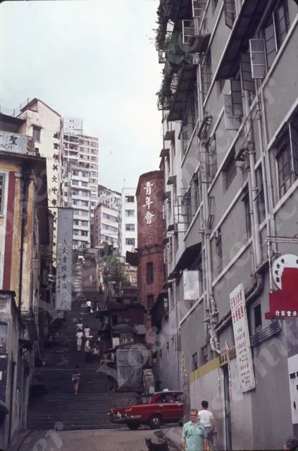 sl70  Original slide 1970 Hong Kong Ladder Street / Hollywood Road 704a