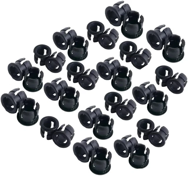 Honbay 100 Pieces Black Plastic 5mm LED Holder LED Light Mounting Holders on