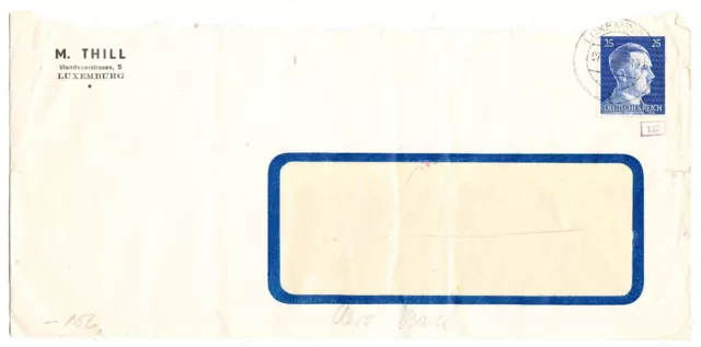 German Occupation Luxembourg Cover To Switzerland Censored Ww Ii (1943)