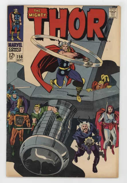 Mighty Thor 156 Marvel 1968 FN VF Stan Lee Jack Kirby Sif Loki