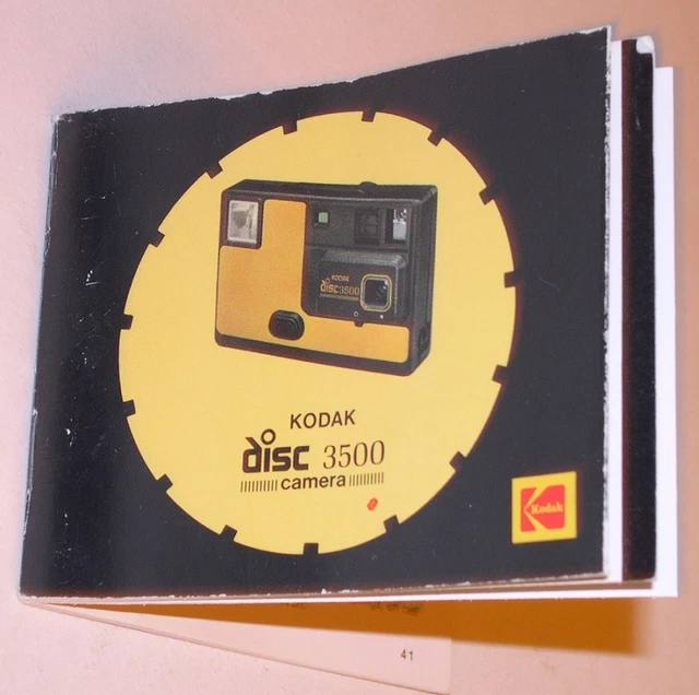 NOTICE D'EMPLOI APPAREIL photo KODAK Disc 3500 Camera EUR 5,00