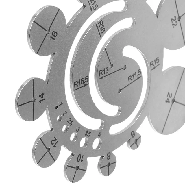 RULER STENCIL CORNER Radius Template Circle Drawing Maker $26.98 ...
