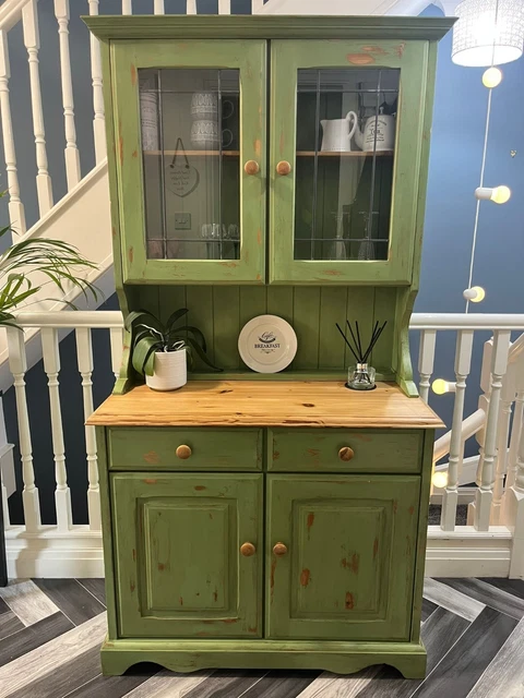 PINE GREEN WELSH Dresser painted in Farrow & Ball 185.00 - PicClick UK