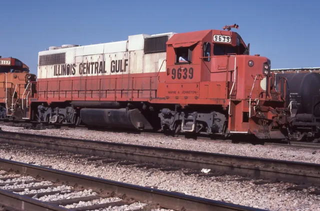 H: Orig Slide ICG Illinois Central Gulf GP38-2 #9639 Champaign 1985