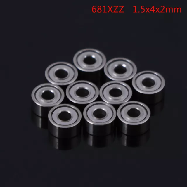 10 pz 681XZZ 1,5x4x2 mm cuscinetti miniaturizzati aperti sfera mini cuscinetto manuale spinnH*UL
