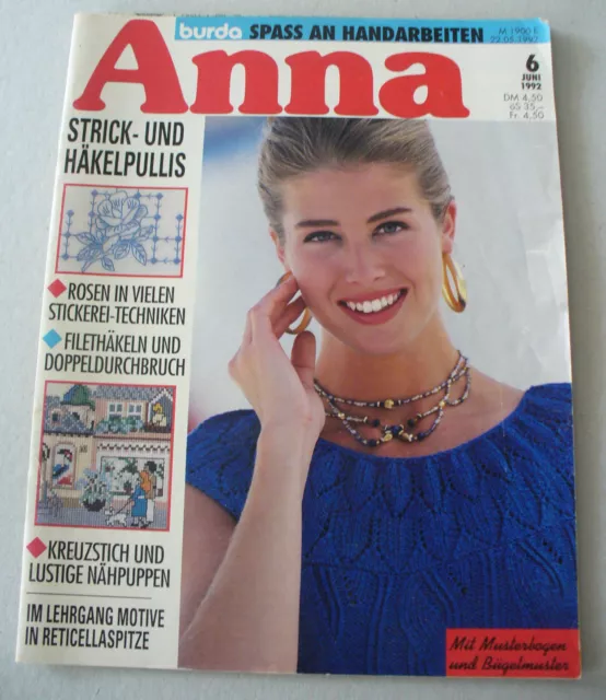 Anna Burda Spass an Handarbeiten Juni 1992 Nr.6, Strick- und Häkelpullis