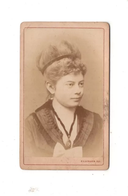 Eduard Ellinger CDV Foto Damenportrait / Ilka Kessler - Budapest / Duka 1874