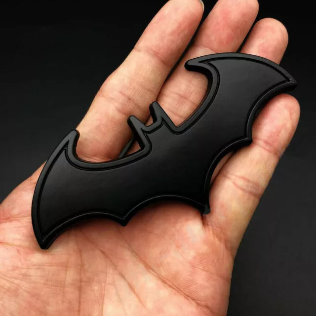 3D Metal Chrome Batman Logo Sticker Emblem Badge Decal Car Exterior Accessories