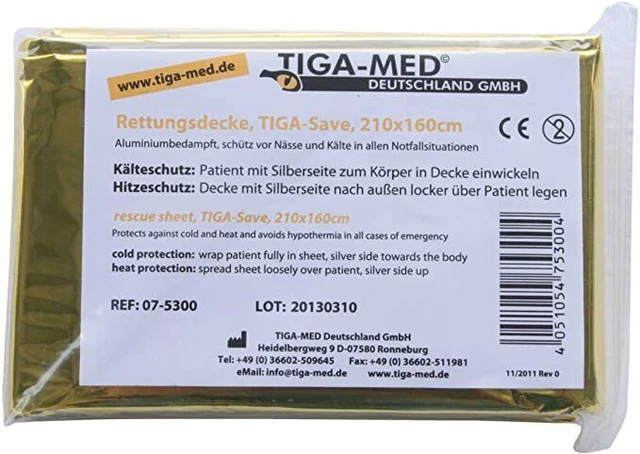 Set di 10 coperte di sopravvivenza ultraresistenti di grande formato (210 x...