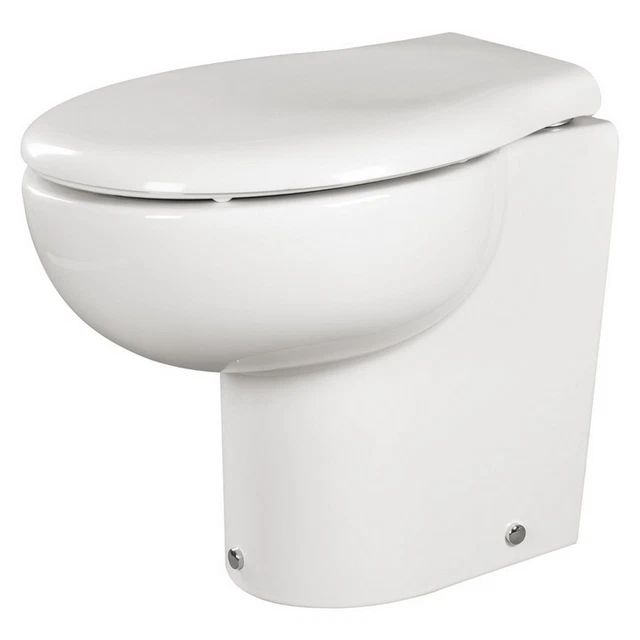 WC Elettrico OSCULATI 12V | Con Tavoletta Legno | Pompa Autoadescante | Tritatutto Integrato | 345x370x420mm - Foto 5