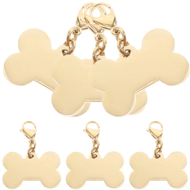 6 pz etichette in metallo per cani ID incise vuote personalizzate uniche
