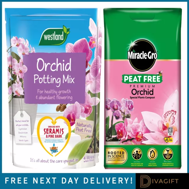 Westland Orchid Potting Mix Special Blend For Flowering Compost Soil Seramis New