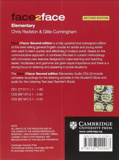 face2face Elementary Class Audio CDs (3) by Gillie Cunningham, Chris Redston (Au 2