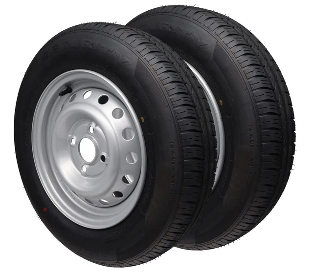 Roue Complète Stema 4.50-10 - Jante 4x100, Charge 400 Kg - Pour Remorque, Utilitaire