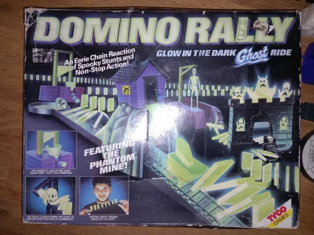 Rare Domino Rally Ghost Ride Glow In The Dark  - C.1990'S unchecked Game Toy