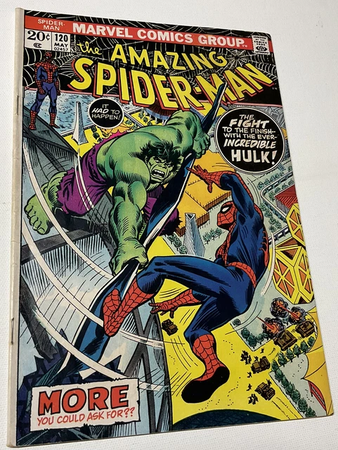 The AMAZING SPIDER-MAN 120 MAY 1973 MCU Marvel Comic Book HULK Kane Conway