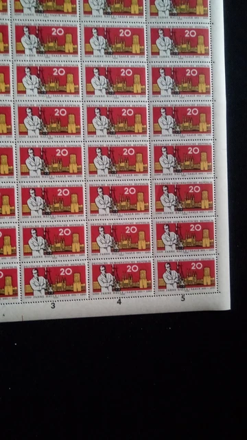 DDR 1961 kpl. Bogen Mi 834 Postfrisch FN 4 siehe Fotos (A 8255) 5