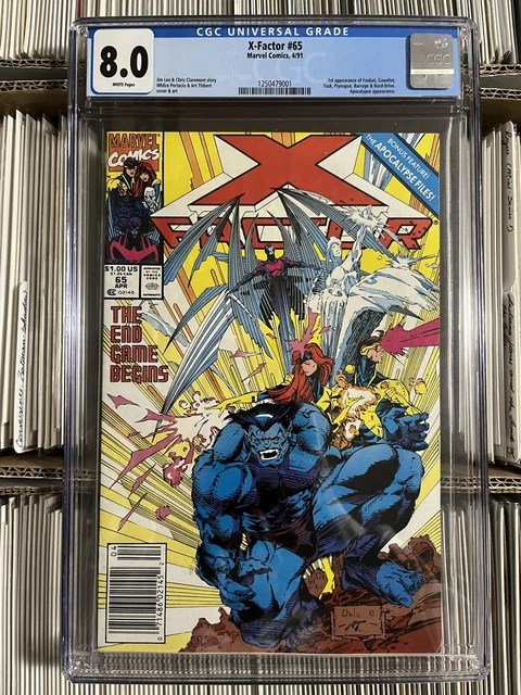 X-Factor 65 Cgc 8.0 Newsstand 1St App Of The Dark Riders Marvel Comics 1991