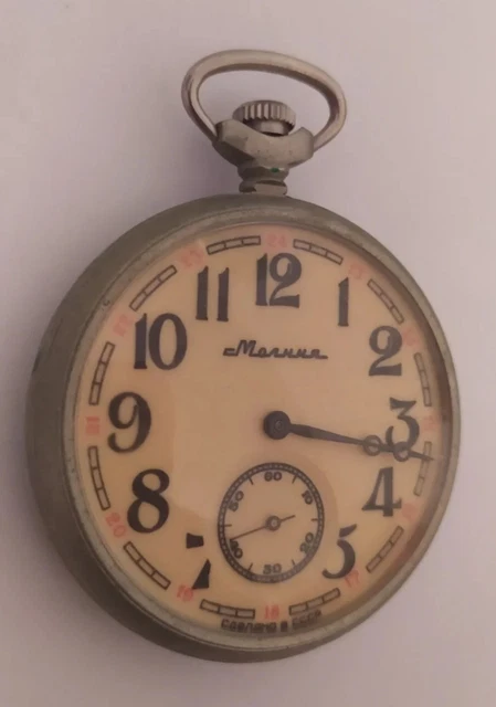 RELOJ DE BOLSILLO Molnija USSR Soviet Pocket Watch mecánico