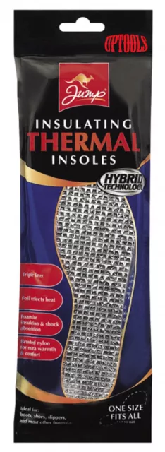1 Pair Insulating Foil Thermal Shoe Insoles - Triple Layer - One Size Fits All