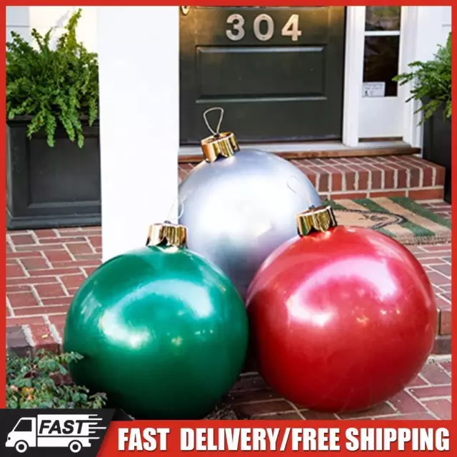 Natale 8 colori palla gonfiabile palla gonfiabile in PVC senza luce palline grandi DE