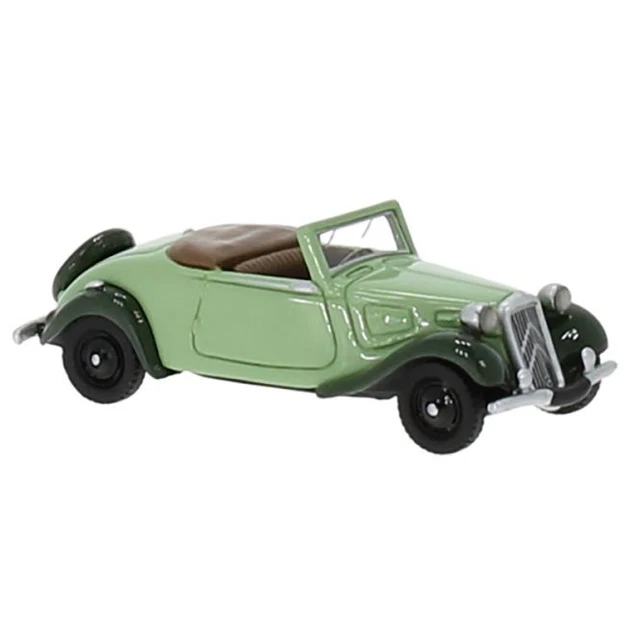 Modellfahrzeug Citroen Traction Avant Cabriolet, hellgrün/dunkelgrün, 1936.