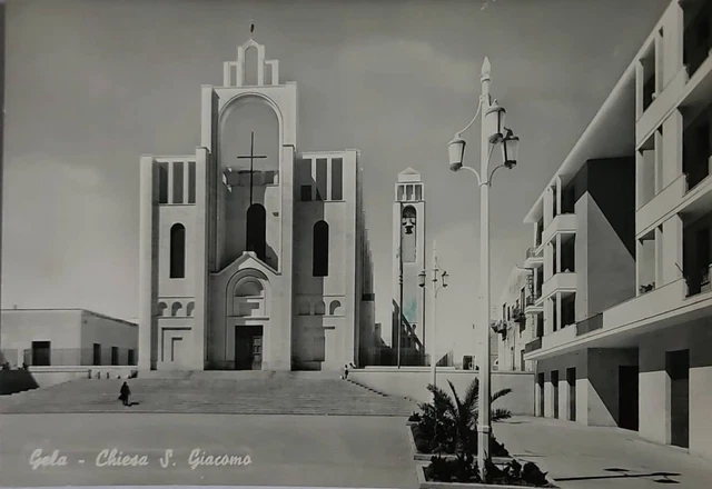 GELA ( CALTANISSETTA) Chiesa San Giacomo,  vg 1958 f.g. Animata